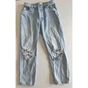 Abercrombie & Fitch Jeans Womens 31 12 Light Wash The Dad High Rise Curve Love